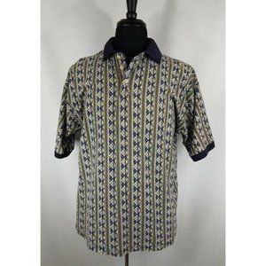 Riggins Golf Gear Mens XL Short Sleeve Cotton Pull Over Casual Sport Shirt Tan